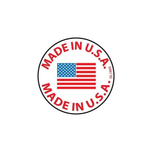 Decker Tape Products Label, DL1605, MADE IN USA, 1" DL1605 - main